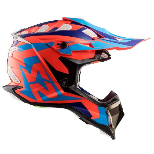 Capacete LS2 MX 470 Subverter Azul / Laranja