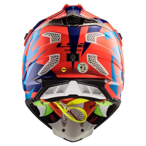 Capacete LS2 MX 470 Subverter Azul / Laranja