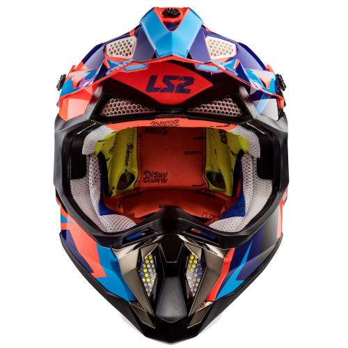 Capacete LS2 MX 470 Subverter Azul / Laranja